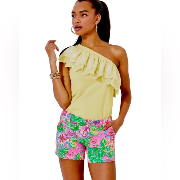 Lilly Pulitzer 5” Callahan Knit Short Journey To The Jungle women’s short Sz 16 - Picture 1 of 5